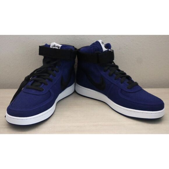 Stüssy x Nike DX5425-400 Men's Sz 8 Deep Royal Blue Vandal High Sneakers - Picture 11 of 11